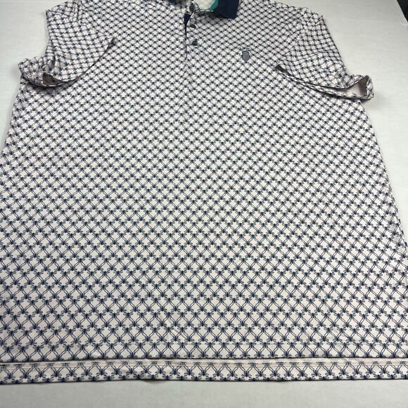 Greyson Mens Polo Shirt XL Geometric Diamond Print Performance Golf Casual Top - Picture 2 of 12